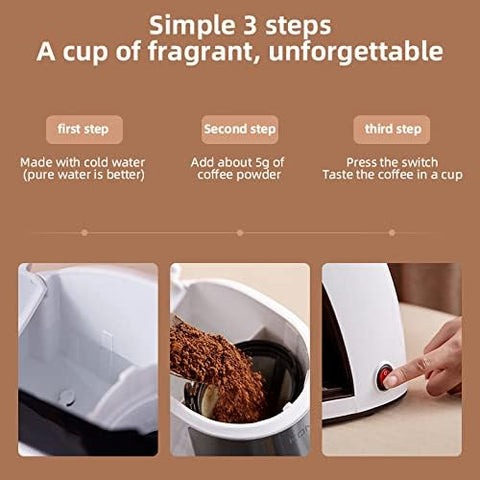 New Coffee Machine Fully Automatic Home Office Mini American Small Portable Coffee Maker