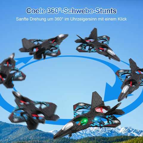 SkyBlaze 360 – Intelligent LED RC Stunt Plane with Self-Stabilizing System