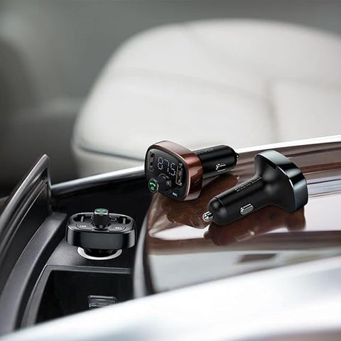 Baseus FM Transmitter Aux Modulator Bluetooth Car Charger Kit